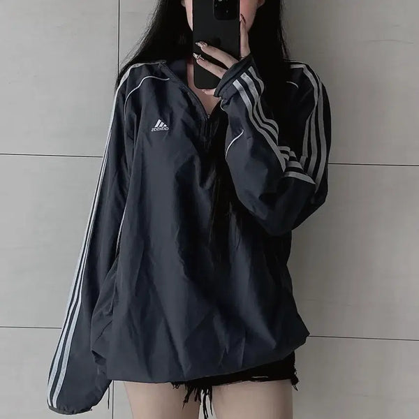[BUNJANG] Adidas Old School Half-Zip Warm-Up / 아디다스 올드스쿨 반집업 웜업 이코 빈티지