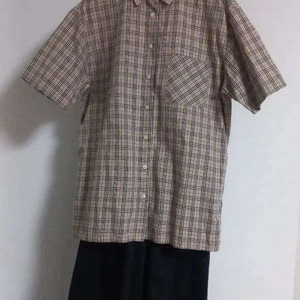 [BUNJANG] Vintage Burberry Check Pattern Cotton Shirt / 빈티지 버버리  여성 남방 셔츠 77~88
