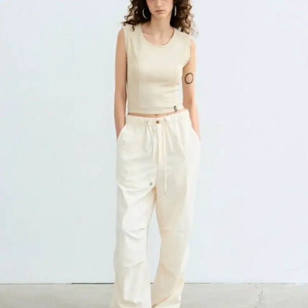 [BUNJANG] NICK&NICOLE Wide String Pants / 닉앤니콜 와이드 스트링 팬츠