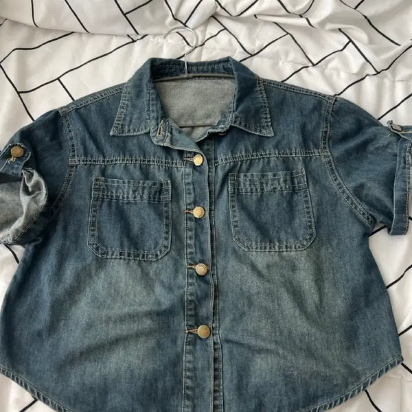 [BUNJANG] Summer Denim Shirt Jacket / 여름 데님 셔츠 청자켓