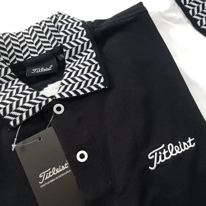[BUNJANG] Golf Collar Point Short Sleeve T-Shirt Black 110 / 골프 카라포인트 반팔티 블랙 110
