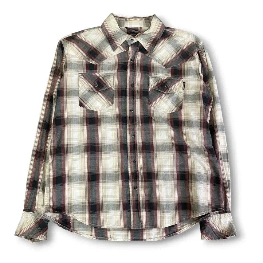 [BUNJANG] Woolrich Checked Pattern Waist Shirt - Size S / JPN 울리치 체크 패턴 웨스트 셔츠 S