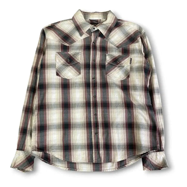 [BUNJANG] Woolrich Checked Pattern Waist Shirt - Size S / JPN 울리치 체크 패턴 웨스트 셔츠 S