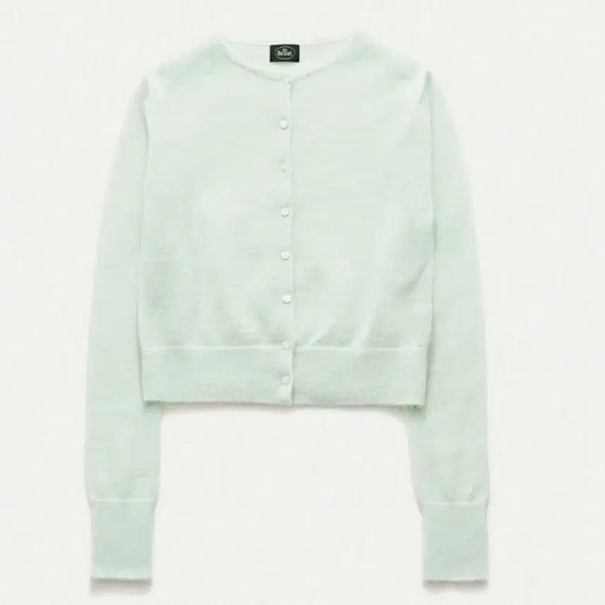 [BUNJANG] TheBarnet Mint Alpaca Crop Cardigan / 더바넷 민트 크롭 알파카 가디건