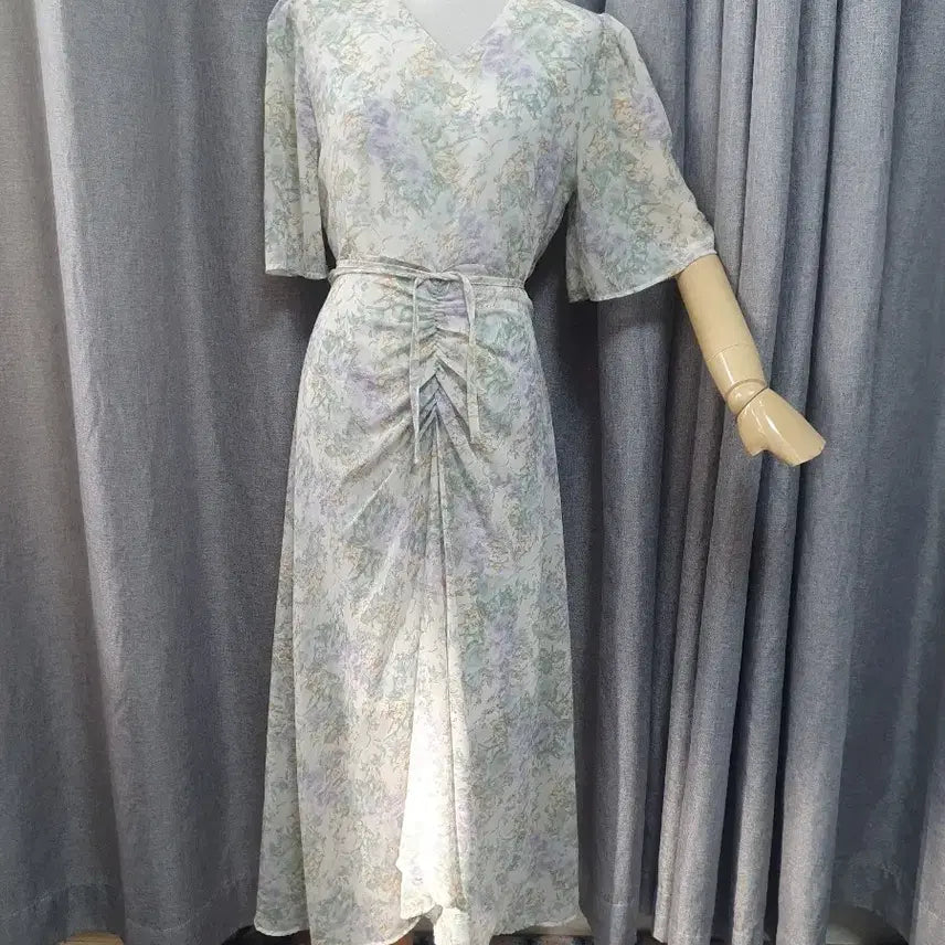 [BUNJANG] Draping Chiffon Maxi Dress / 드레이핑 쉬폰 맥시원피스