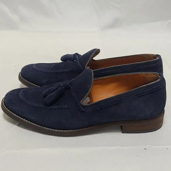 [BUNJANG] Zara Navy Suede Penny Loafer Oxford Shoes / 1) 255 자라 페니로퍼 네이비 스웨이드 옥스포드화