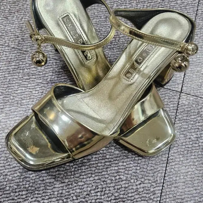 [BUNJANG] Miso Pé 225 Gold Ankle Strap Sandals / 미소페225 센들신발
