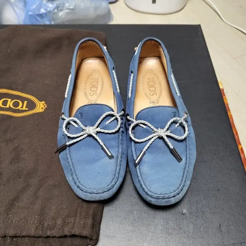 [BUNJANG] Tod's Suede Loafers Blue Size 35.5 / 토즈 스웨이드 로퍼 블루 35 1/2 사이즈 상태최상