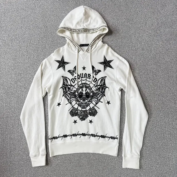 [BUNJANG] DSQUARED2 Studded Skull Punk Hoodie / 디스퀘어드 스컬 펑크 후드티 S