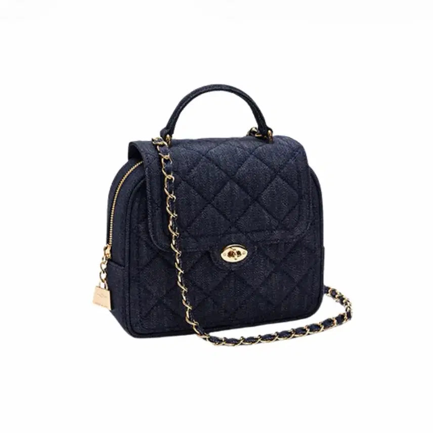 [BUNJANG] Cardinal Red Two-Art Bag Denim Bag / 카디널 레드 투아트백 데님