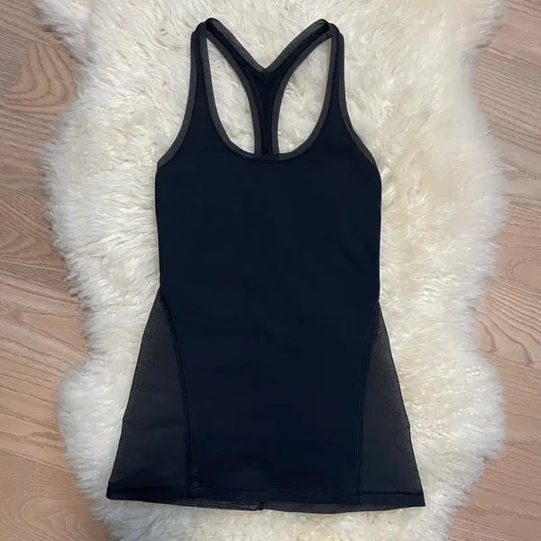 [BUNJANG] Lululemon Mesh Tank Top Size 2 Black / [상태최상] 룰루레몬 메쉬 탱크탑 2사이즈 블랙