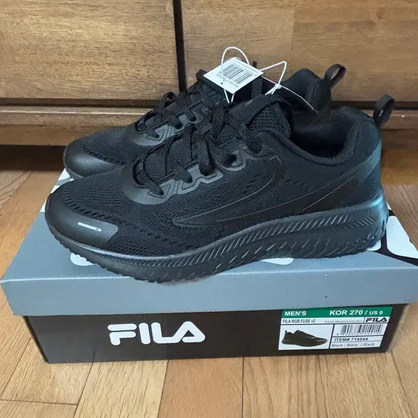 [BUNJANG] Fila KOR 270 Fuse 82 Men's Black Sneakers / 휠라 KOR 270 퓨즈 82 남성 블랙 운동화