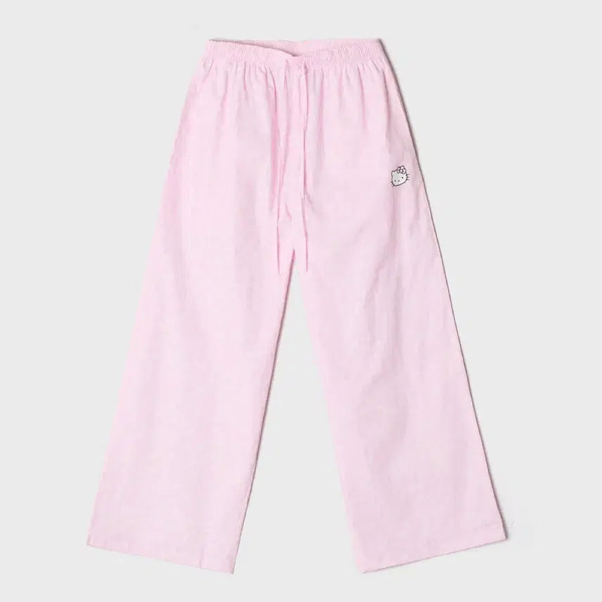 [BUNJANG] SPAO Hello Kitty Leopard Pink Pajama Pants / 스파오 헬로키티 레오파드 핑크 잠옷바지 수면바지