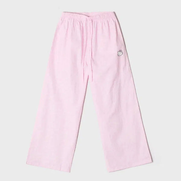 [BUNJANG] SPAO Hello Kitty Leopard Pink Pajama Pants / 스파오 헬로키티 레오파드 핑크 잠옷바지 수면바지
