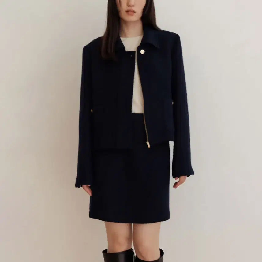 [BUNJANG] bemuse (Venuet) Monet Jacket & Skirt Setup Navy / 비뮤즈 (베뉴엣) 모네 자켓 스커트 셋업 네이비 택포
