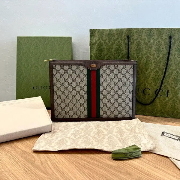 [BUNJANG] Gucci Ophidia GG Supreme Canvas Portfolio Clutch / 구찌 오피디아 GG수프림 캔버스 포트폴리오