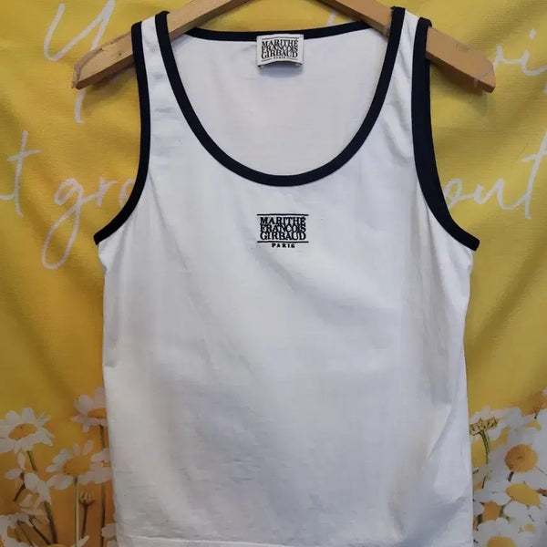 [BUNJANG] Marithe Francois Girbaud White Cotton Tank Top S / S]    마리떼 프랑소와 저버 면나시 흰색