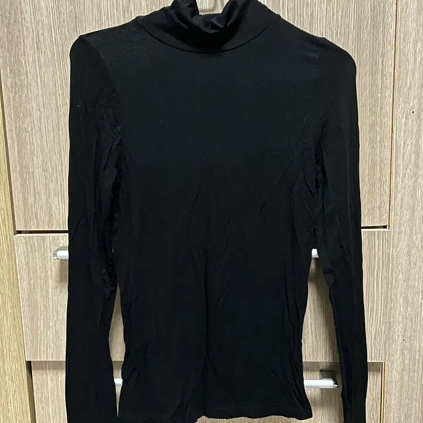 [BUNJANG] Black Turtleneck Long-Sleeve T-Shirt / 반목폴라 긴팔 검정