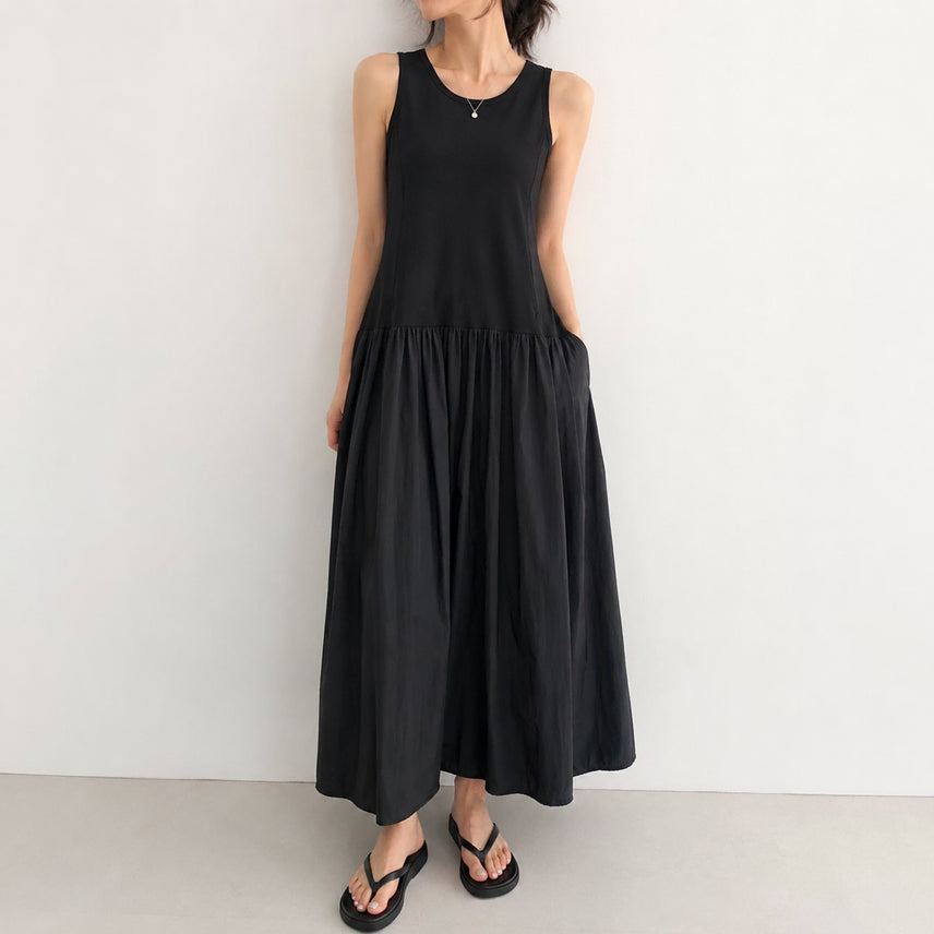 [BUNJANG] Rene Di Firenze Colorblock Sleeveless Long Dress / [55]레네디피 민소매 배색 롱 원피스 (새상품)