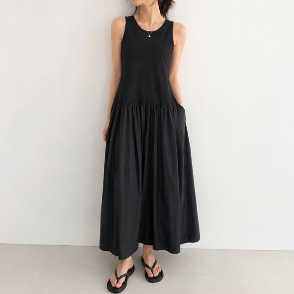 [BUNJANG] Rene Di Firenze Colorblock Sleeveless Long Dress / [55]레네디피 민소매 배색 롱 원피스 (새상품)