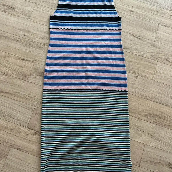 [BUNJANG] Marni x Uniqlo Striped Sleeveless Knit Midi Dress / 마르니 스트라이프 패턴 민소매니트원피스