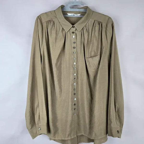 [BUNJANG] Blueye F Women's Oversized Fit S/S Blouse Mother of Pearl / [무료배송]블루아이 F 여성 오버핏 S/S 얇고 찰랑거리는 자개 블라우스