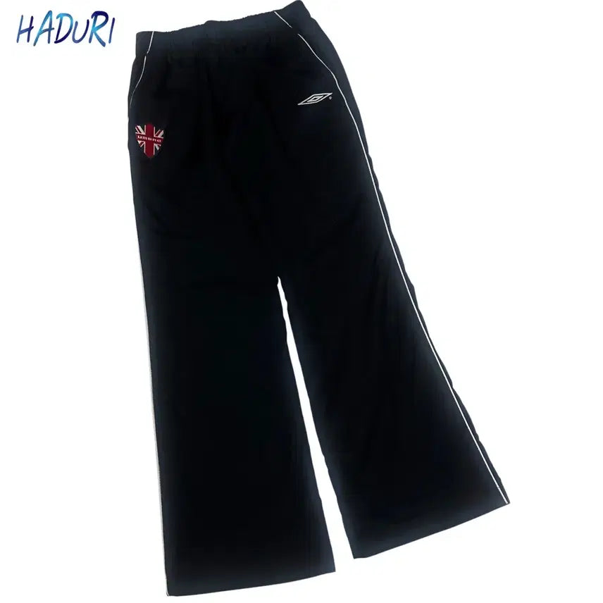 [BUNJANG] Umbro 00s England Sideline Track Pants Black White / 엄브로 00s 화이트 사이드라인 블랙잉글랜드트랙팬츠 90