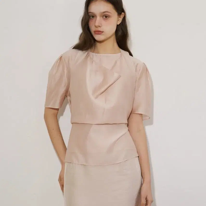 [BUNJANG] PlOVe Draping Sheer Set-up Blouse / 플로브 draping sheer set up blouse