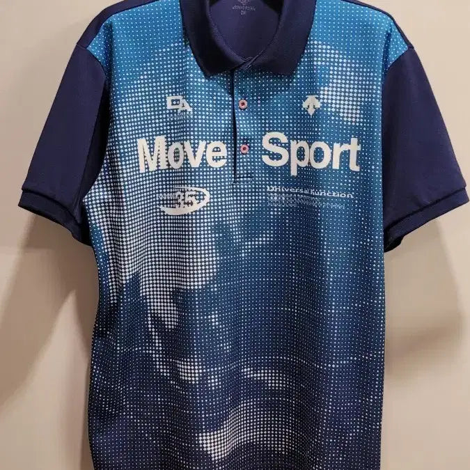 [BUNJANG] Descente Move Sport Short Sleeve Polo Shirt Blue / 데상트 Move Sport 반팔 카라티 블루