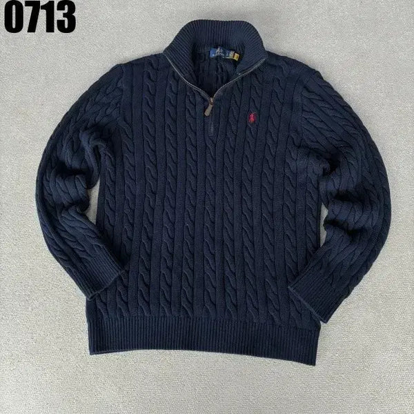 [BUNJANG] Polo Ralph Lauren Cable Knit Navy L / 폴로 랄프로렌 케이블 니트 네이비L