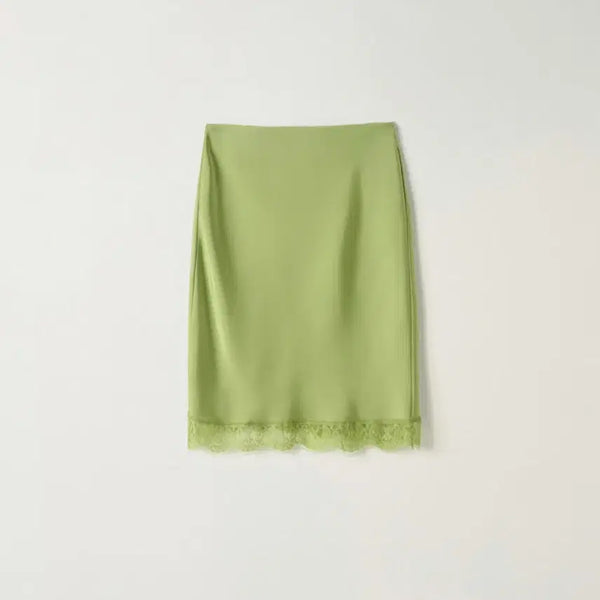 [BUNJANG] Noir Nine Lace Slip Skirt - Olive / 새상품) 누아르나인 Lace Slip Skirt [OLIVE]