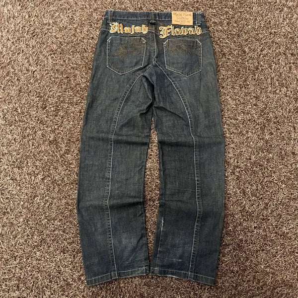 [BUNJANG] 34 Majaparva Logo Patch Denim Pants / 34 마자플라바 로고 패치 데님 팬츠