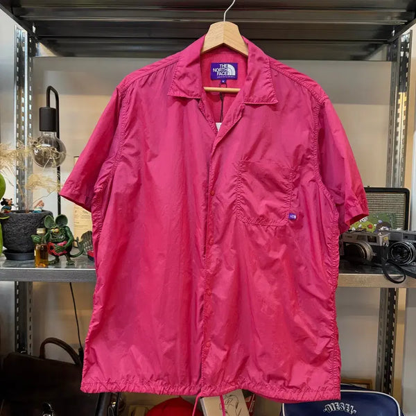 [BUNJANG] The North Face Purple Label Ripstop Open Collar Snap Button Shirt / 더노스페이스 퍼플라벨 라이트 립스탑 오픈 카라 스냅버튼 셔츠 M