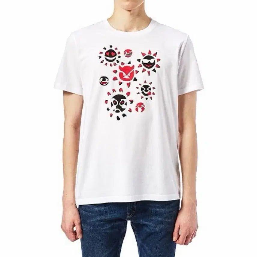 [BUNJANG] Maison Margiela Sun Print T-Shirt White / [52] 마르지엘라 썬프린트 반팔 티셔츠 화이트