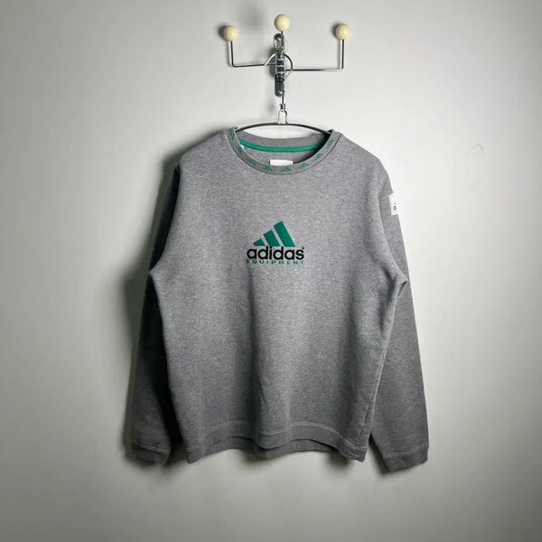 [BUNJANG] Adidas Equipment Crewneck Sweatshirt Gray / ADIDAS 아디다스 이큅먼트 크루넥 그레이 맨투맨 100
