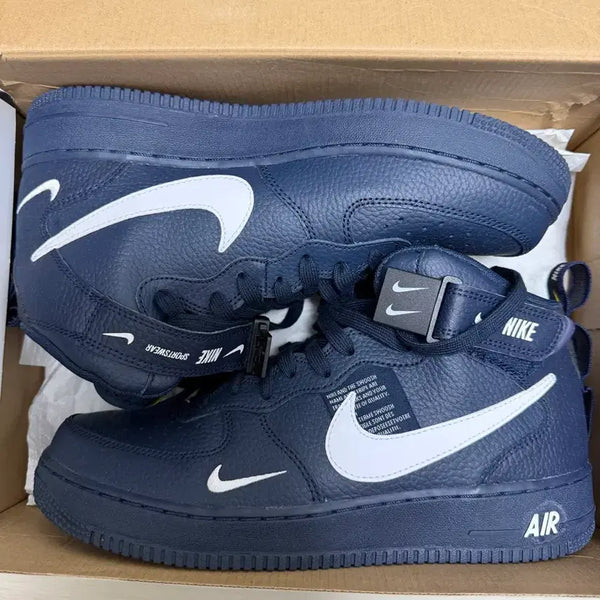 [BUNJANG] Nike Air Force 1 Mid Utility Obsidian Sneakers (275mm) / 나이키 에어포스 1 미드 유틸리티 옵시디언