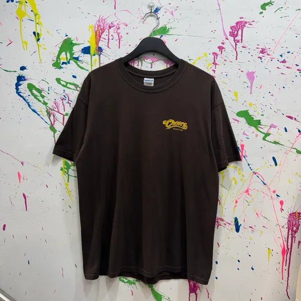 [BUNJANG] 00s Cheers Boston Official Licensed T-Shirt Brown L / 00s Cheers Boston 공식 라이선스 반팔티 브라운 L