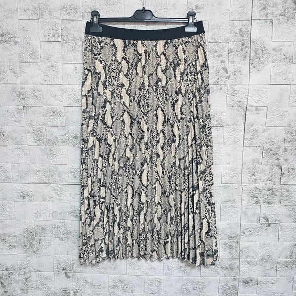 [BUNJANG] H&M Snake Pattern Banding Pleated Skirt / H&M 스네이크패턴 밴딩 플리츠 스커트
