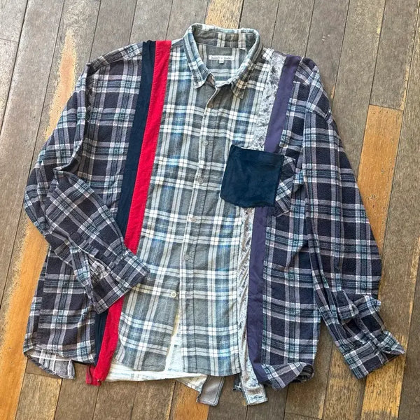 [BUNJANG] Rebuild by Needles 7 Cut Flannel Shirt / 리빌드 바이 니들스 NEEDLES 7CUT 플란넬 셔츠