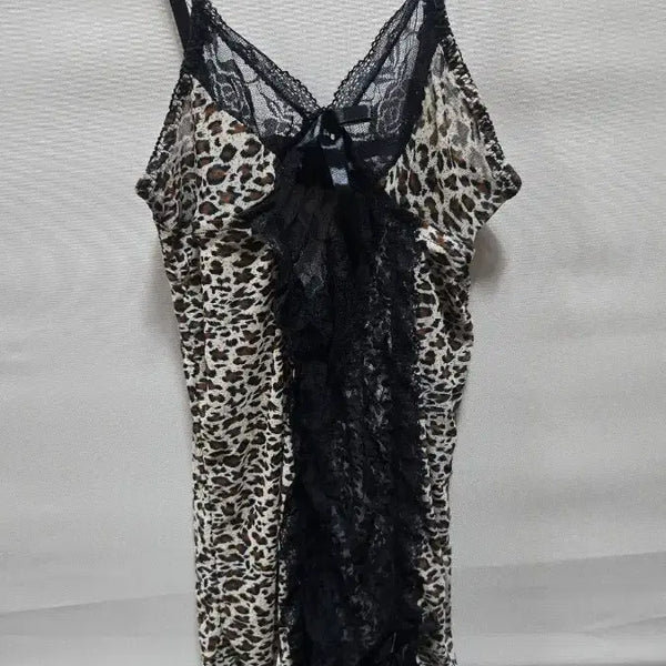 [BUNJANG] Leopard Print Lace Chemise / 슬립90