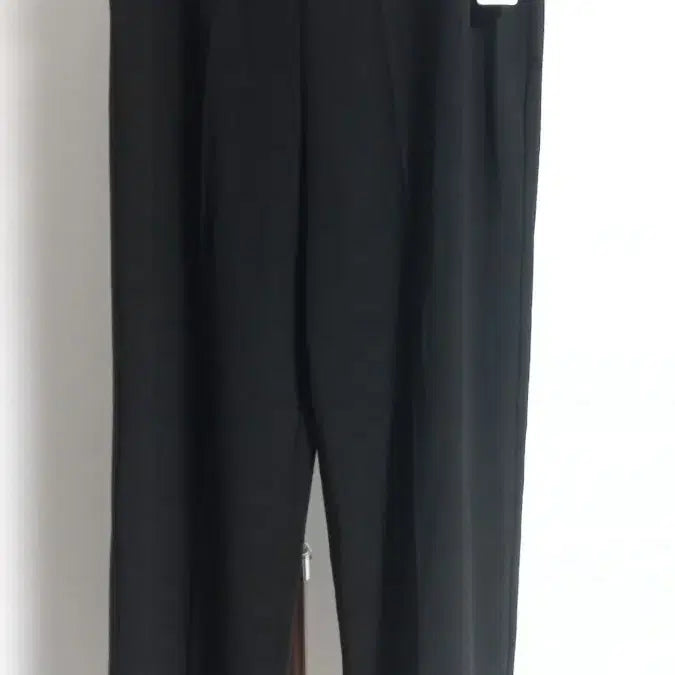 [BUNJANG] Black Wide-Leg Pants with Back Elastic Waistband / 블랙 뒷밴딩 와이드팬츠 88  새상품