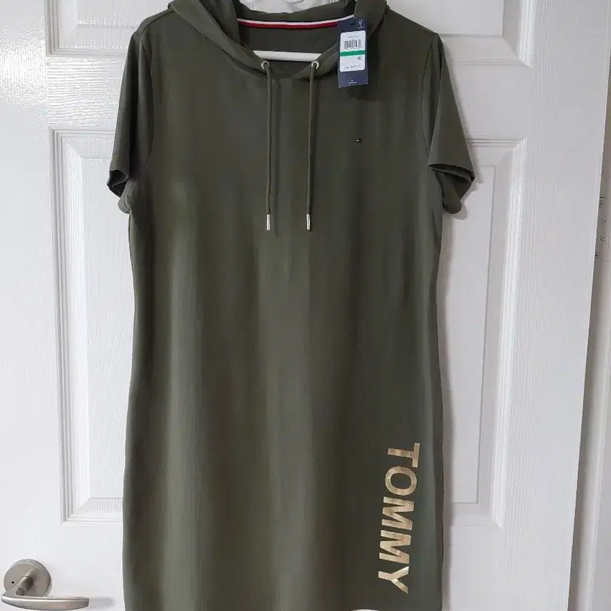 [BUNJANG] Tommy Hilfiger Khaki Hooded Dress / 타미힐피거 후드 원피스 카키 새상품