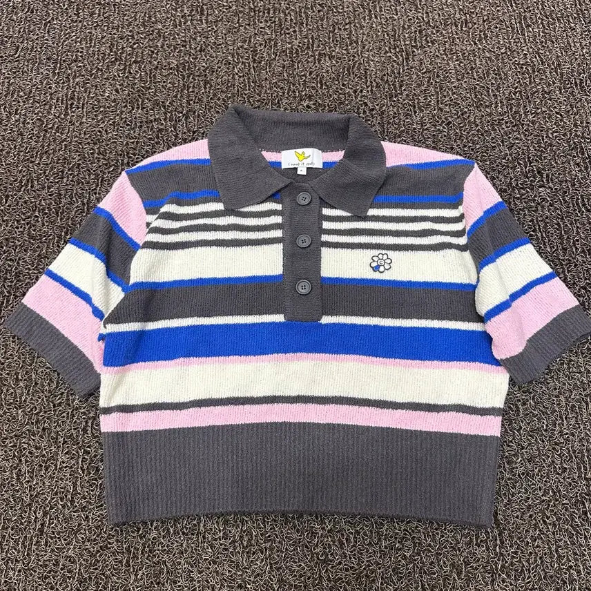 [BUNJANG] Mark Gonzales Women's Knit Short Sleeve Polo T-Shirt / 마크곤잘레스 여성 니트 카라티 반팔티셔츠 F