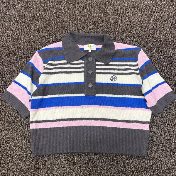 [BUNJANG] Mark Gonzales Women's Knit Short Sleeve Polo T-Shirt / 마크곤잘레스 여성 니트 카라티 반팔티셔츠 F
