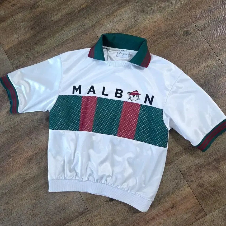 [BUNJANG] Malbon Golf Women's Short Sleeve Polo Shirt White Size 90 / 말본 골프 반팔 카라티 화이트 90호