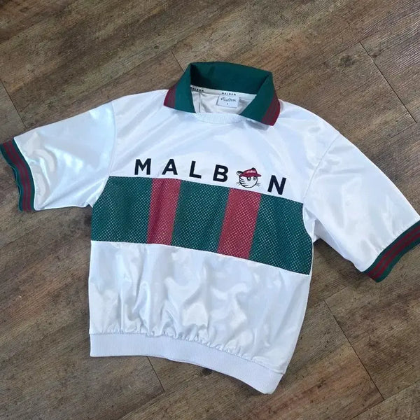 [BUNJANG] Malbon Golf Women's Short Sleeve Polo Shirt White Size 90 / 말본 골프 반팔 카라티 화이트 90호