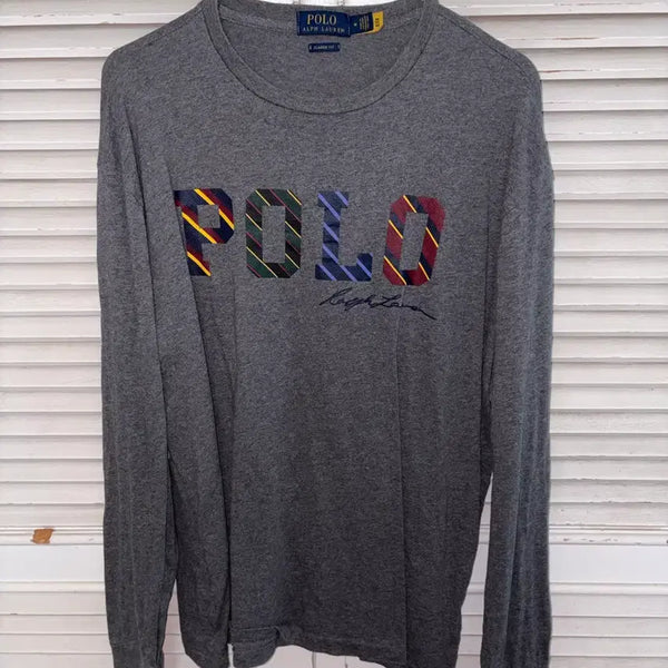 [BUNJANG] Polo Ralph Lauren Men's Long Sleeve T-Shirt Gray XXS / 폴로 랄프로렌 남성 긴팔 티셔츠 그레이