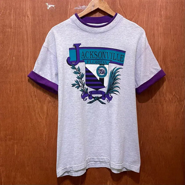 [BUNJANG] American Vintage Jacksonville Florida Print T-Shirt (L) / (L)아메리칸 빈티지 Jacksonville Florida 프린팅 반팔티