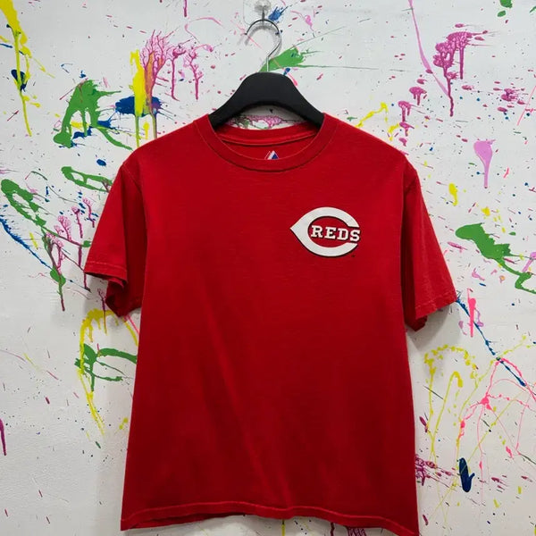 [BUNJANG] Majestic MLB Cincinnati Reds Jay Bruce #32 Women's T-Shirt - Large / 마제스틱 MLB 신시내티 레즈 Jay Bruce 32 마킹 여성용 반팔티