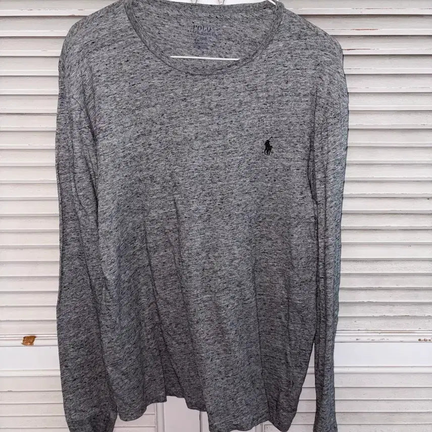 [BUNJANG] Polo Ralph Lauren Melange Grey Long Sleeve T-Shirt / 폴로 랄프로렌 그레이긴팔티